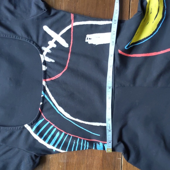 Desigual Short Sleeve Midi A-Line Dress S, Black with Colorful Abstract … - Picture 10 of 12